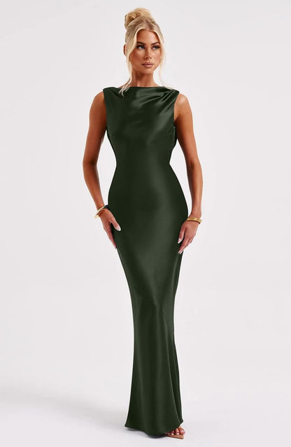 Lira | Satin Maxi Dress