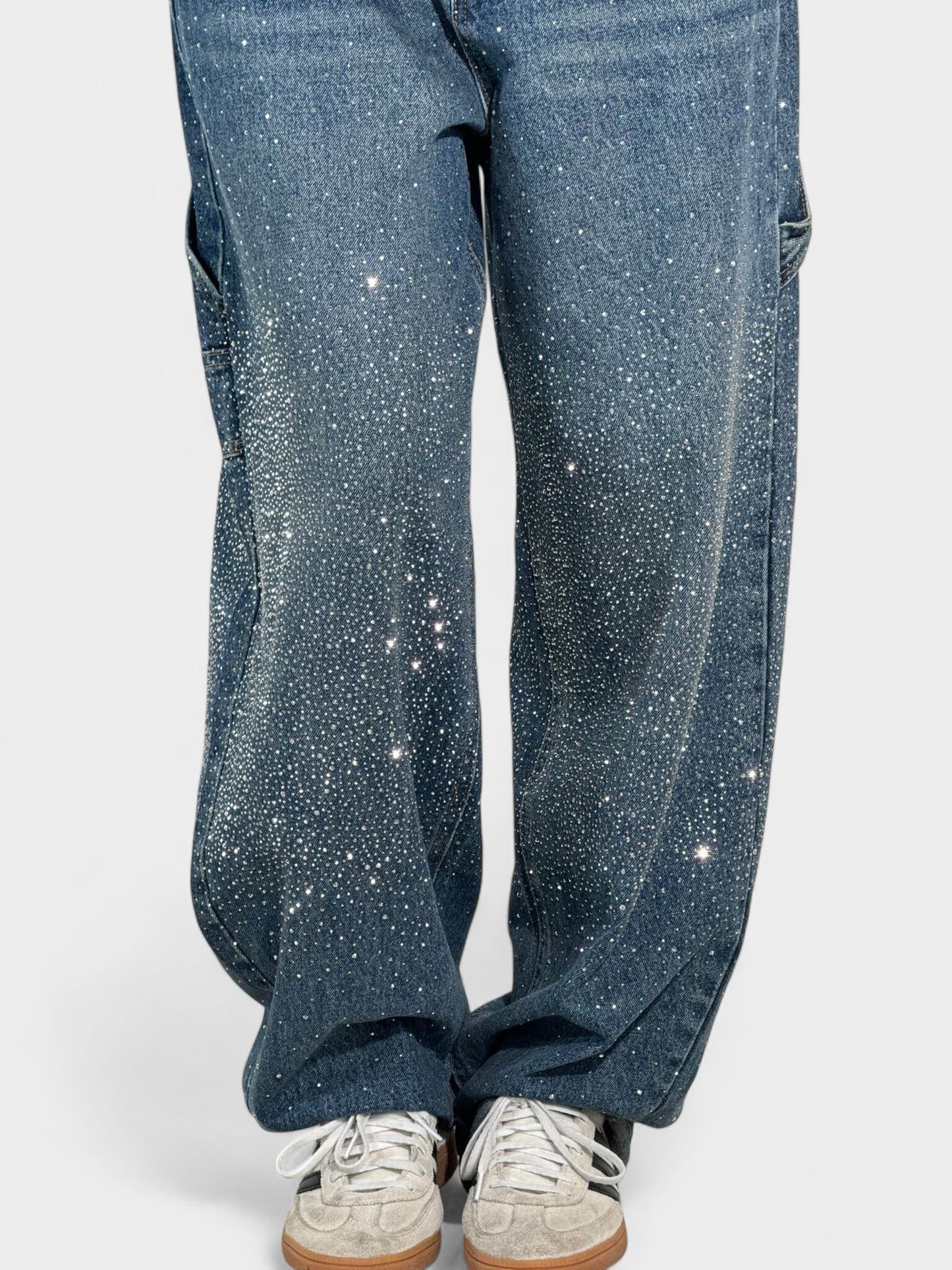 Zara | Crystal Embellished Denim Jeans