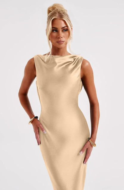 Lira | Satin Maxi Dress