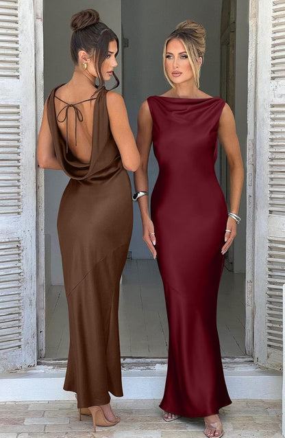 Lira | Satin Maxi Dress