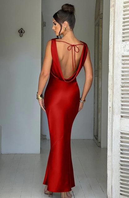 Lira | Satin Maxi Dress