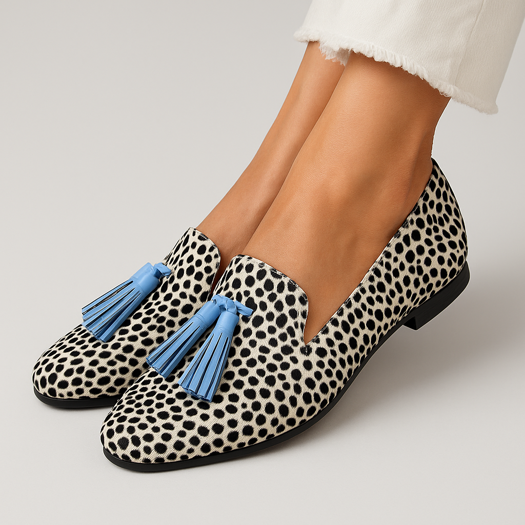 Bianca | Spotted Tassel Loafers