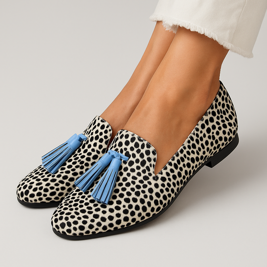 Bianca | Spotted Tassel Loafers