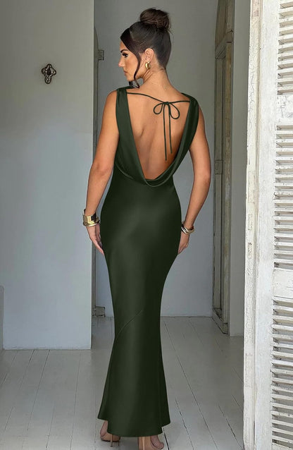 Lira | Satin Maxi Dress