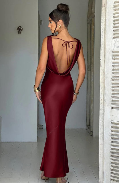 Lira | Satin Maxi Dress