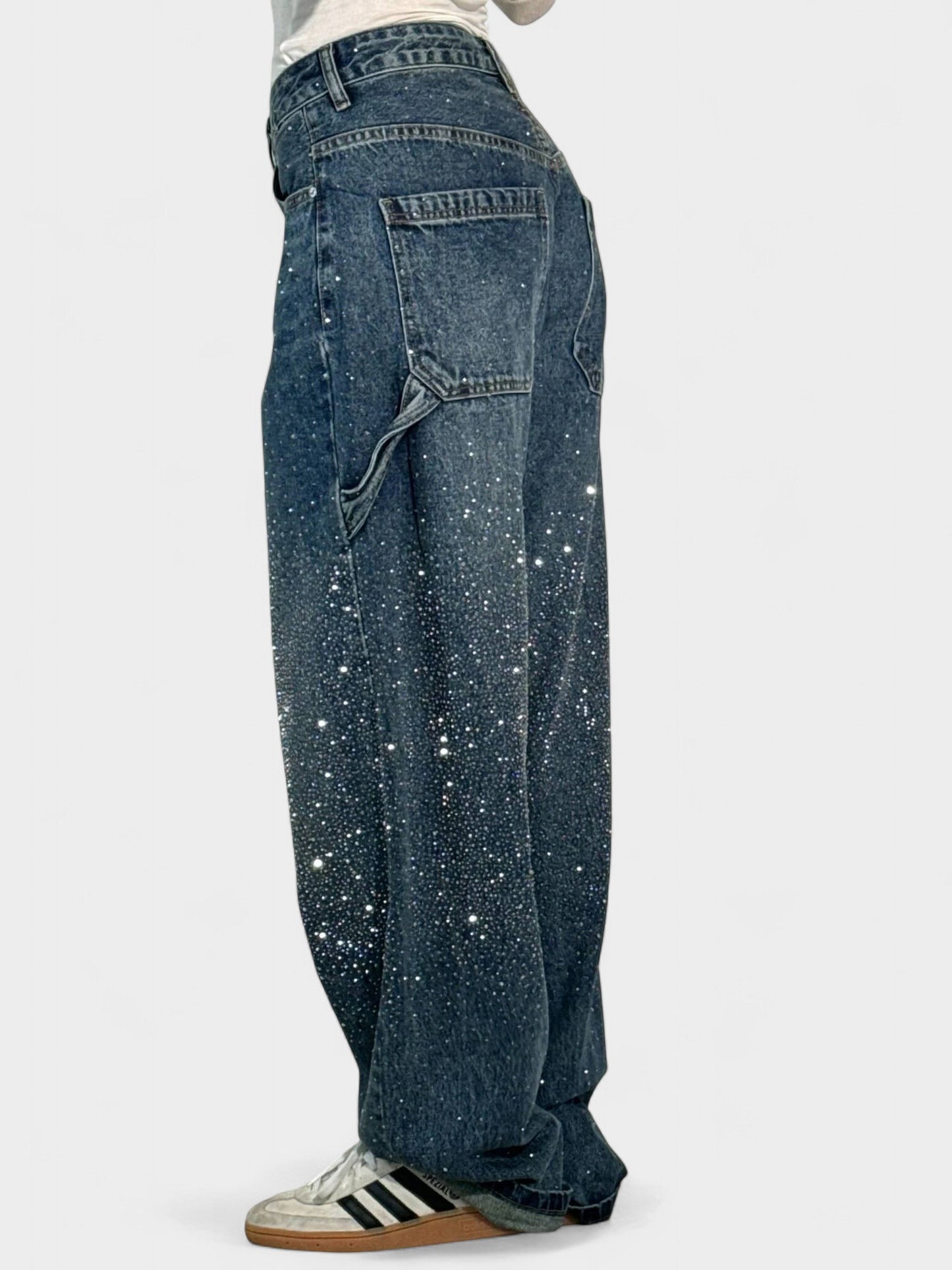 Zara | Crystal Embellished Denim Jeans