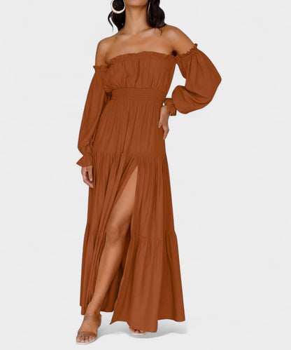 Isla | Off-Shoulder Tiered Maxi Dress