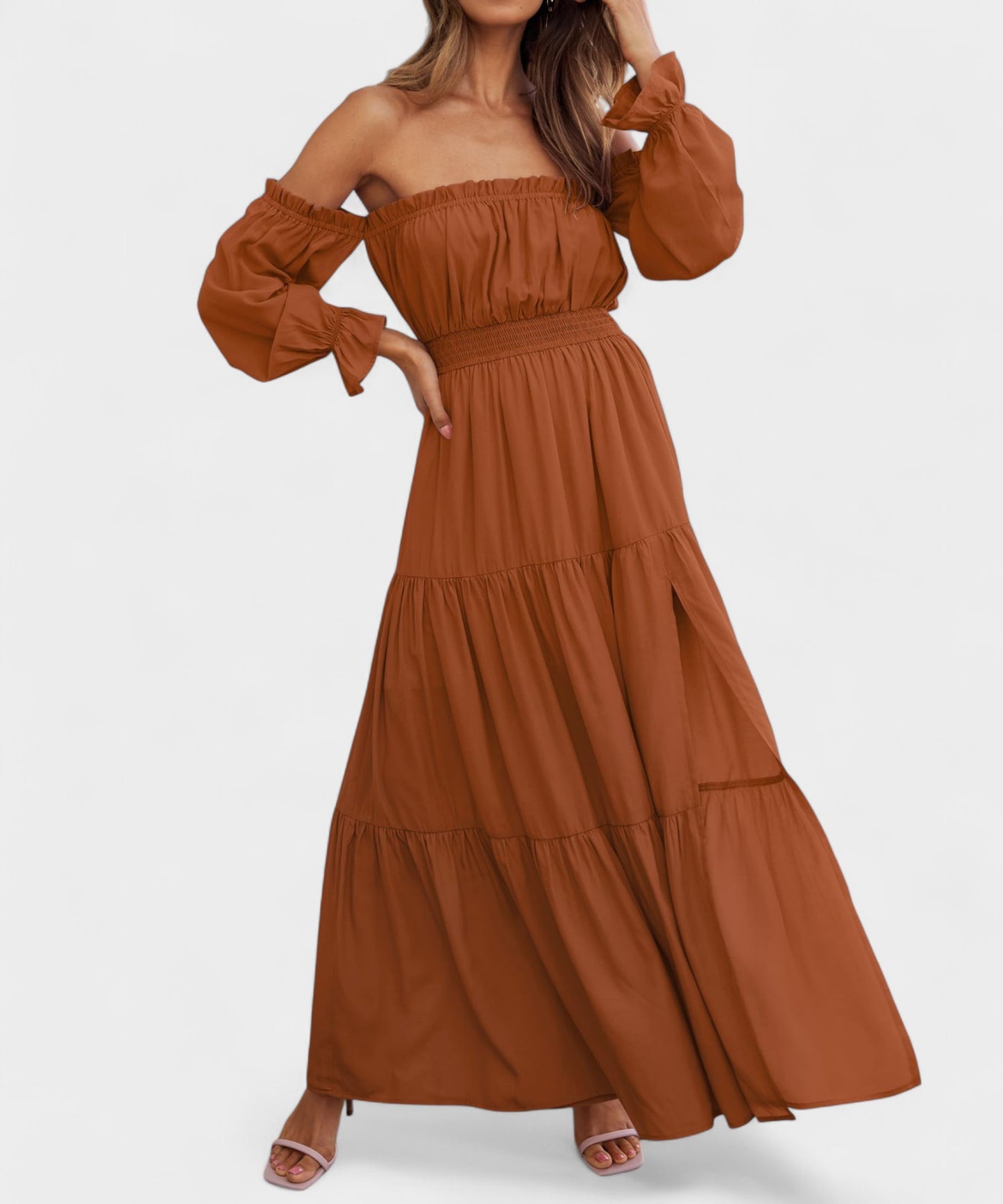Isla | Off-Shoulder Tiered Maxi Dress