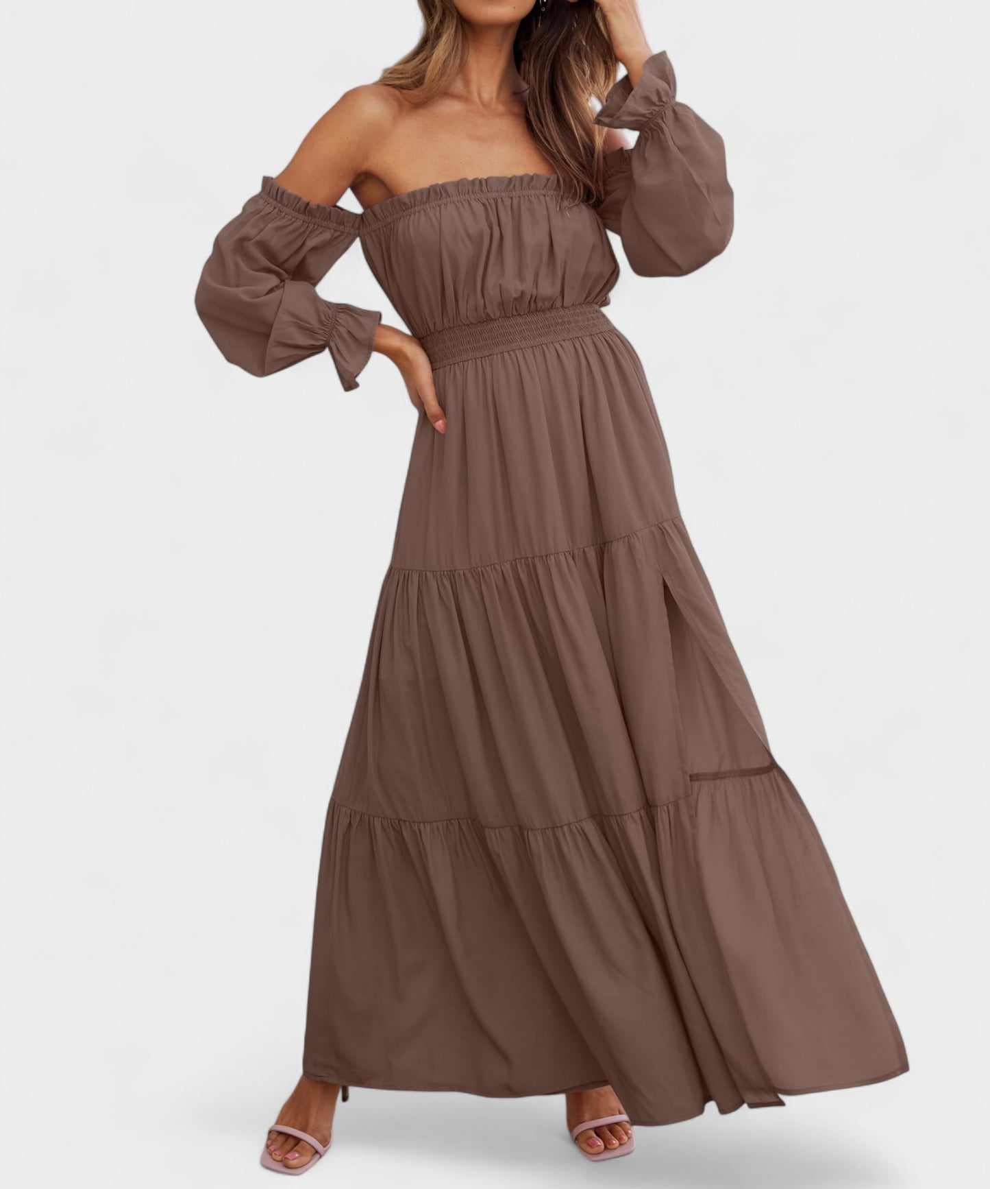 Isla | Off-Shoulder Tiered Maxi Dress