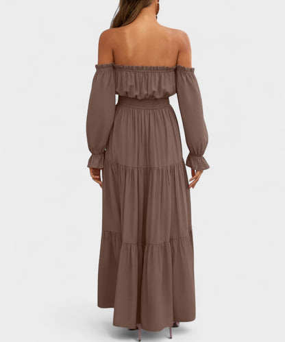 Isla | Off-Shoulder Tiered Maxi Dress