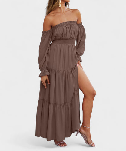Isla | Off-Shoulder Tiered Maxi Dress