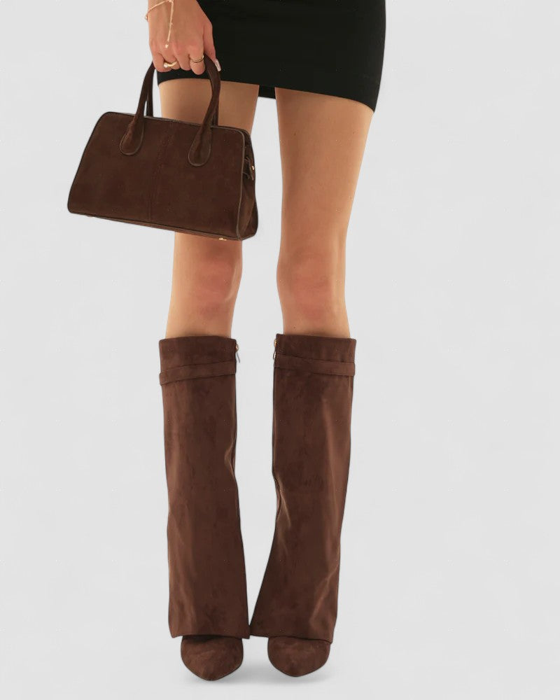 Celestine | Fold-Over Suede Boots