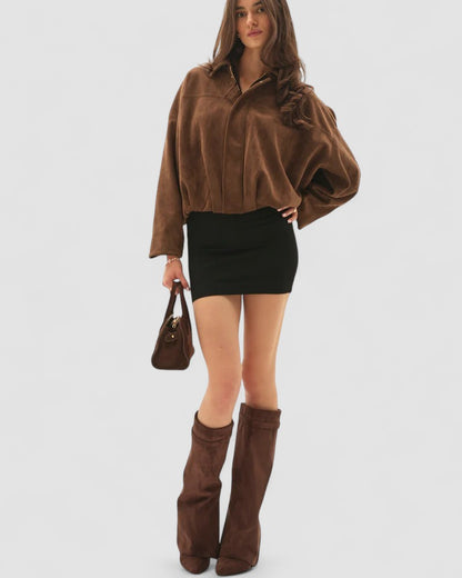 Celestine | Fold-Over Suede Boots