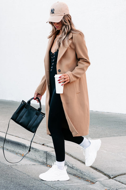Rowena | Brushed Fleece Trench Coat