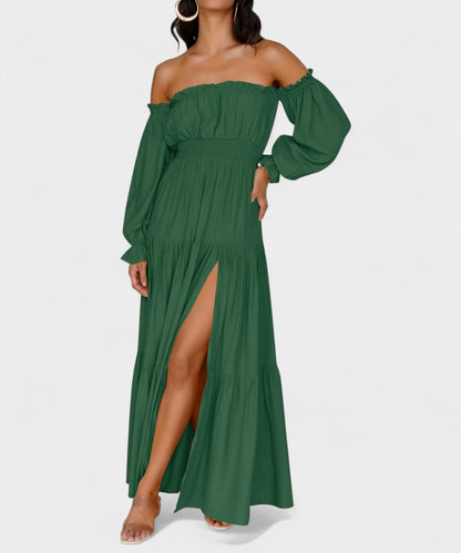 Isla | Off-Shoulder Tiered Maxi Dress
