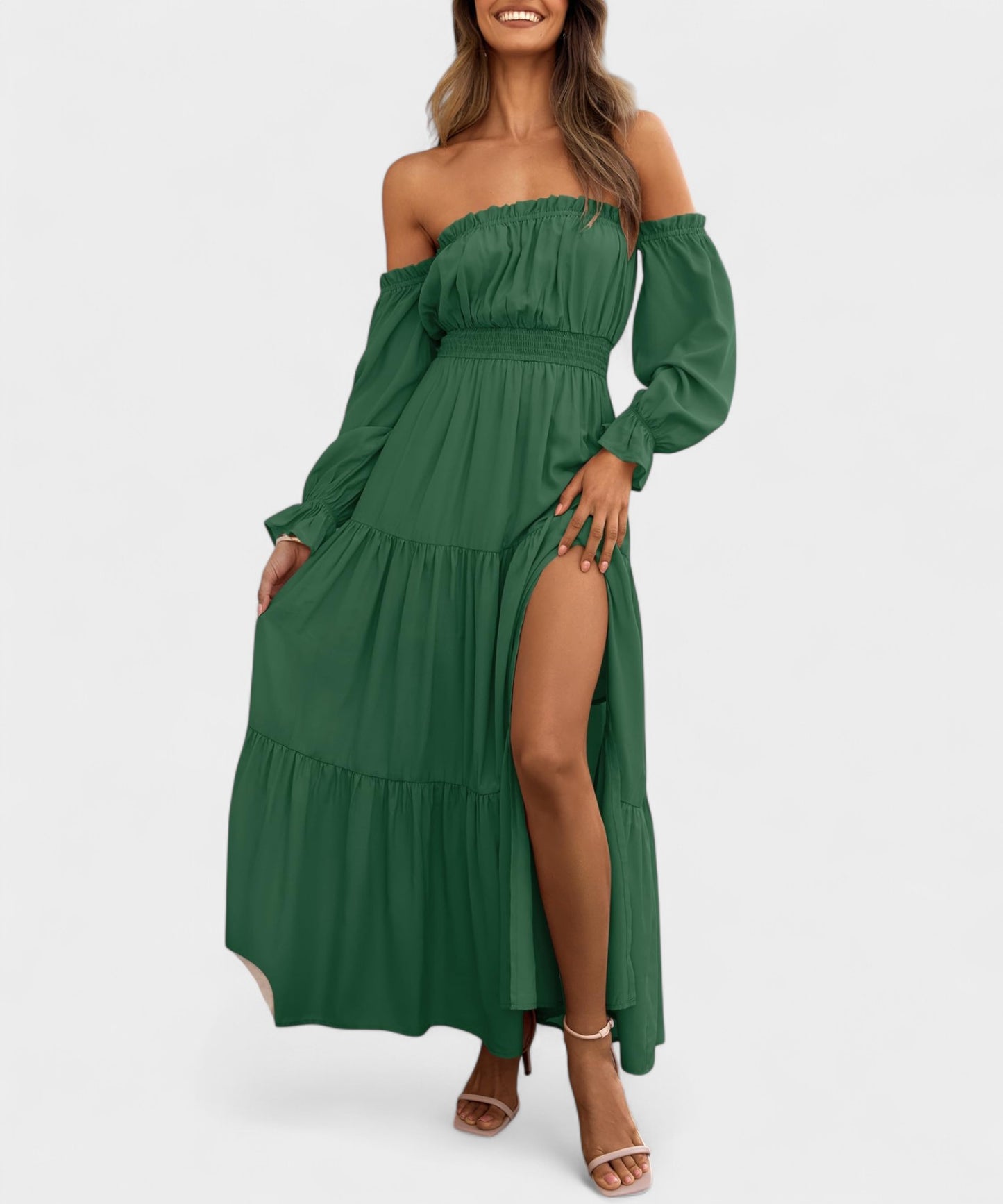 Isla | Off-Shoulder Tiered Maxi Dress