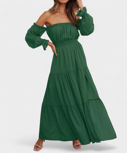 Isla | Off-Shoulder Tiered Maxi Dress