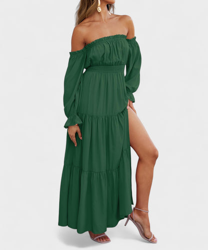 Isla | Off-Shoulder Tiered Maxi Dress