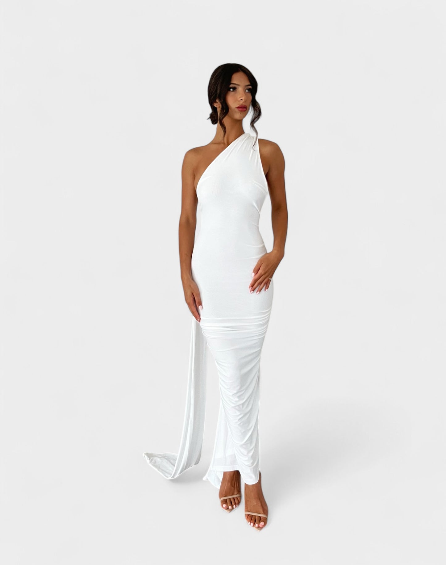 Sia | One-Shoulder Ruched Maxi Dress