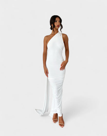 Sia | One-Shoulder Ruched Maxi Dress