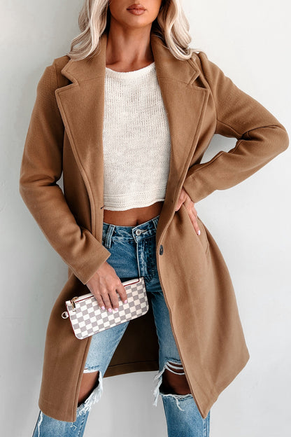 Rowena | Brushed Fleece Trench Coat