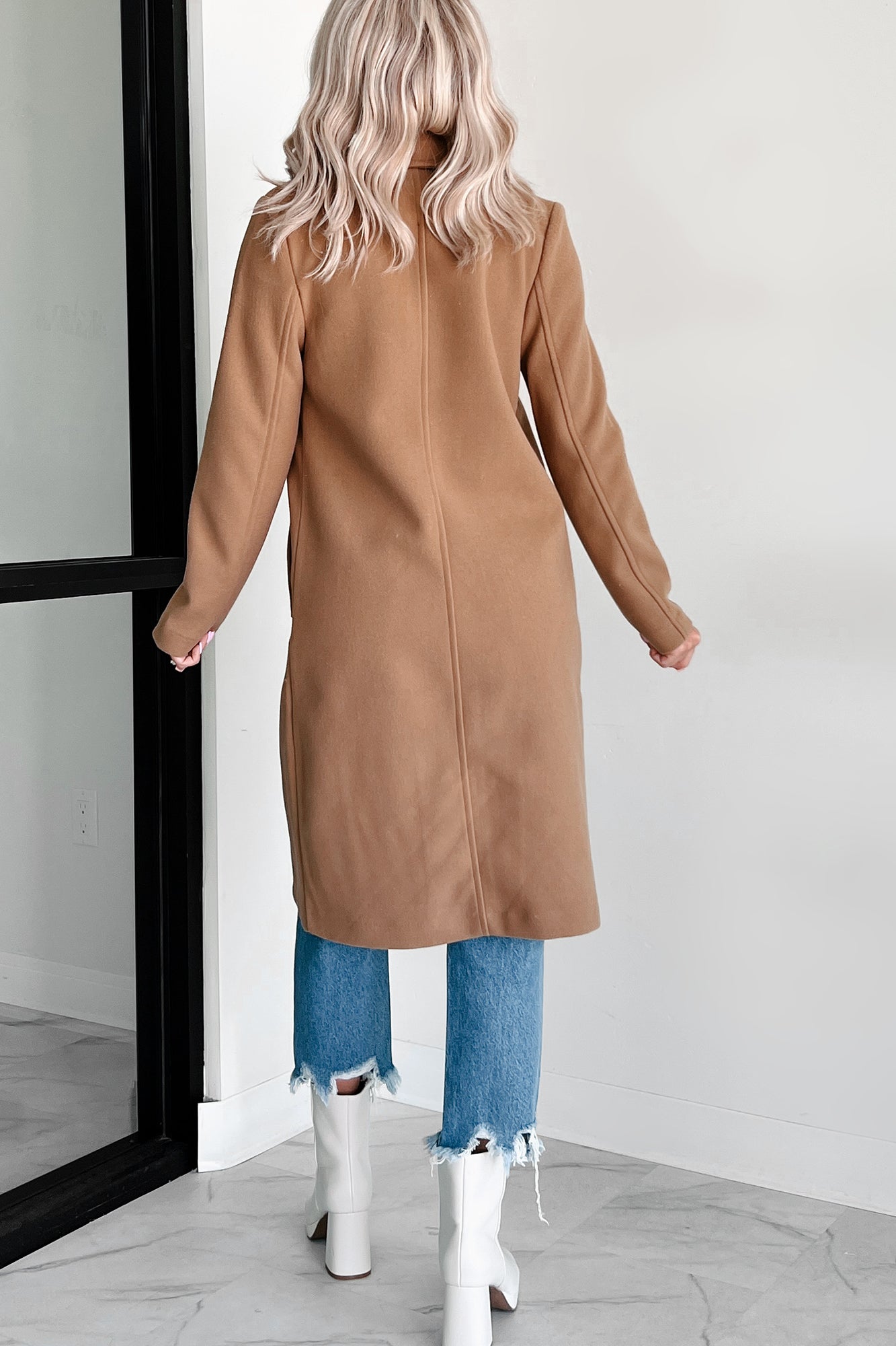 Rowena | Brushed Fleece Trench Coat