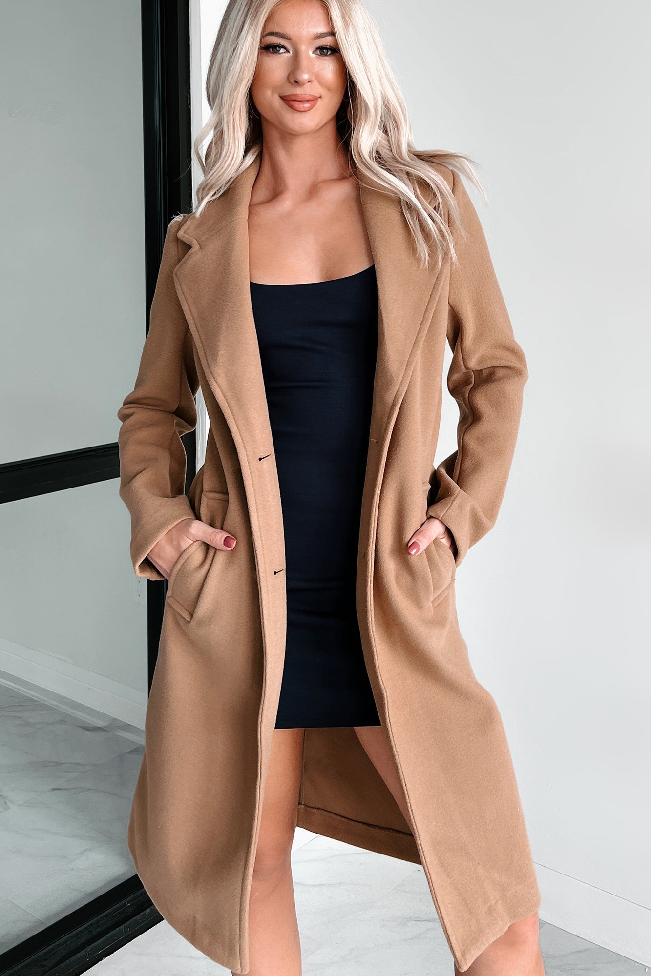 Rowena | Brushed Fleece Trench Coat