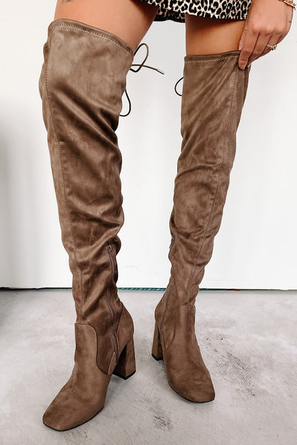Isolde | Faux Suede Thigh-High Boots