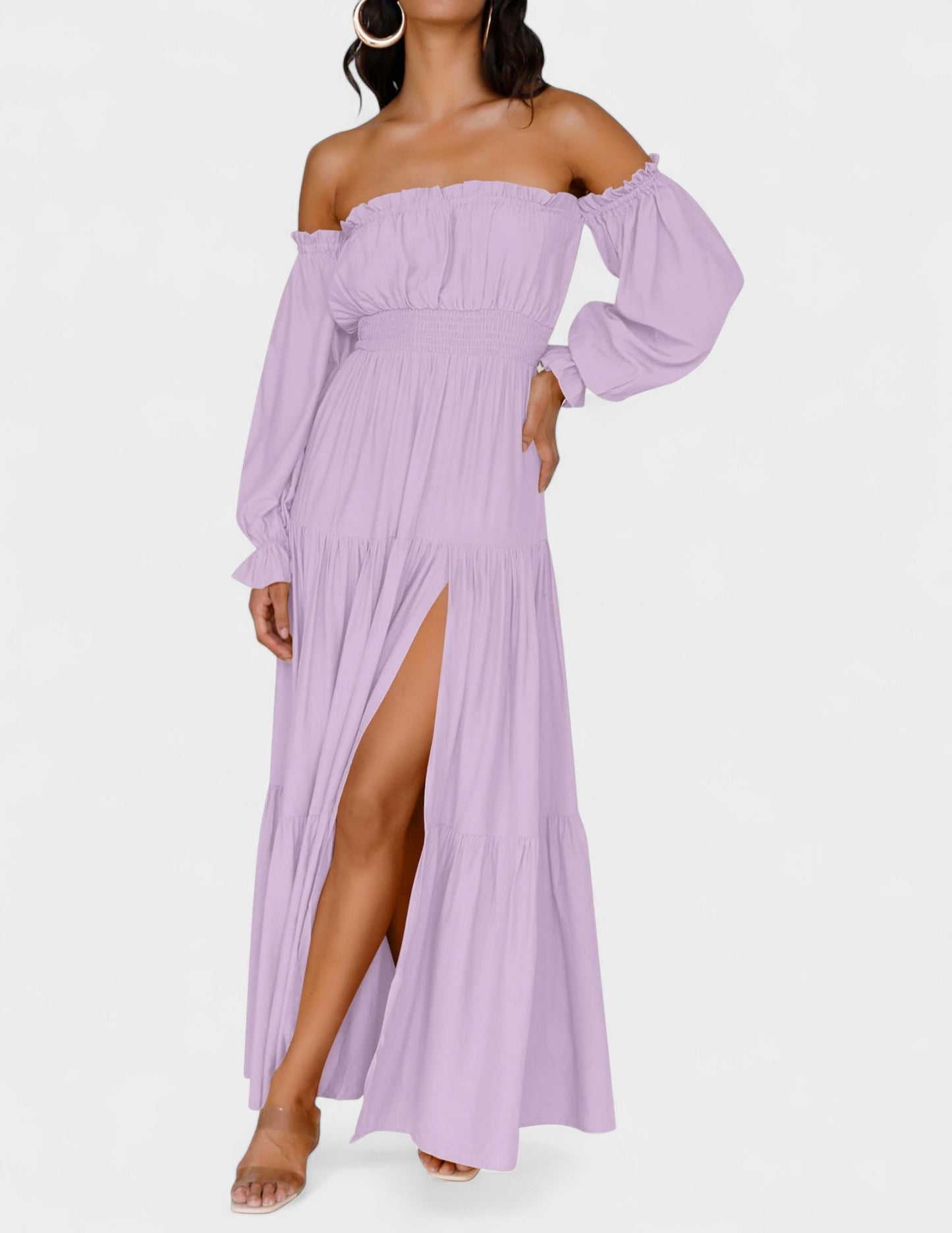 Isla | Off-Shoulder Tiered Maxi Dress