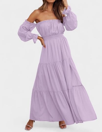 Isla | Off-Shoulder Tiered Maxi Dress