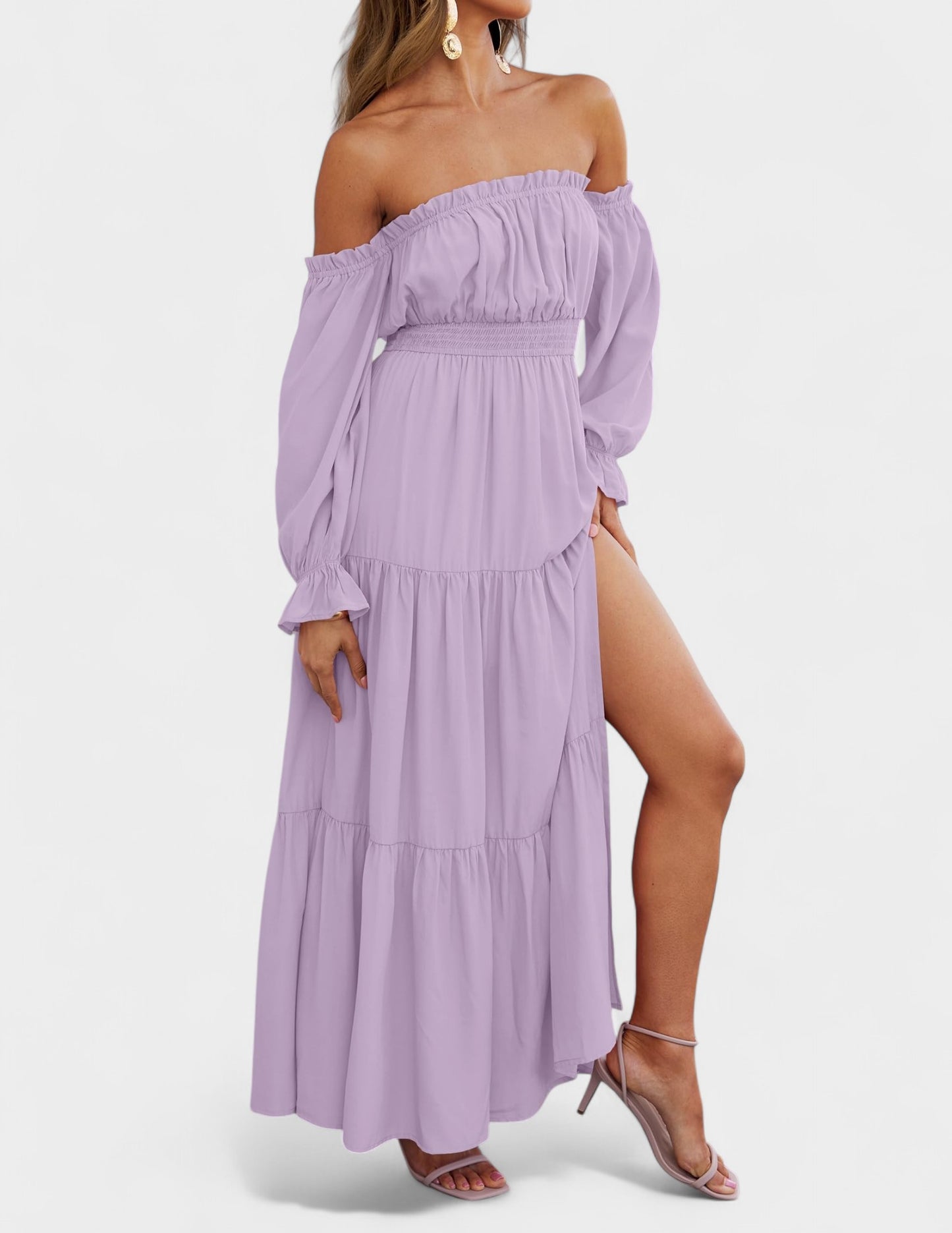Isla | Off-Shoulder Tiered Maxi Dress