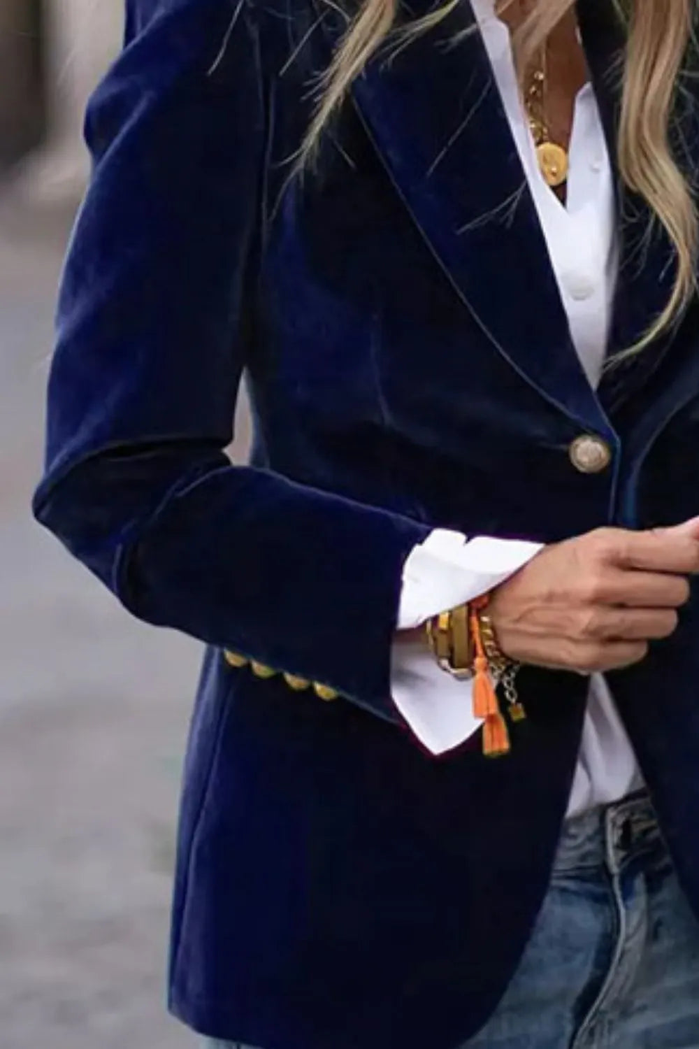 Vivienne | One-Button Lapel Collar Blazer