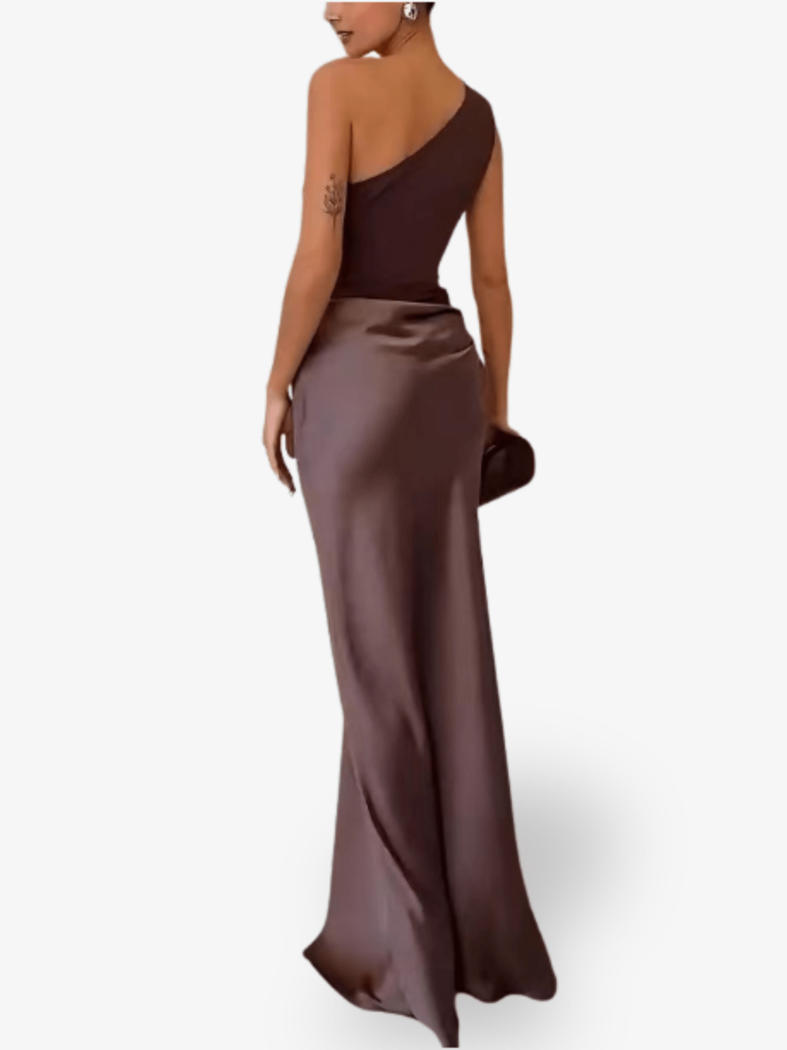 Alina | One - Shoulder Pleated Maxi Dress - Lora Toronto