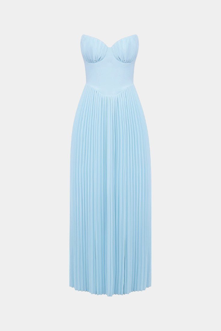 Alyce | Strapless Pleated Dress - Lora Toronto