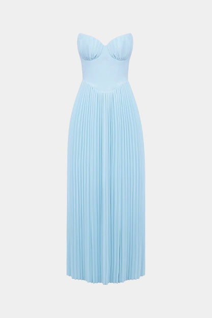Alyce | Strapless Pleated Dress - Lora Toronto