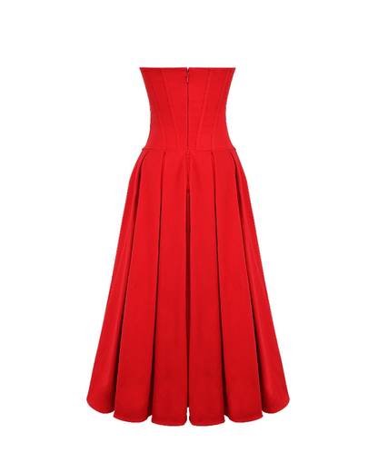 Amalfi | Strapless Midi Dress - Lora Toronto