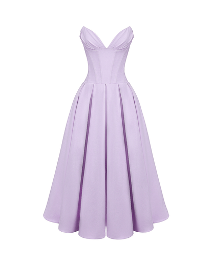 Amalfi | Strapless Midi Dress - Lora Toronto