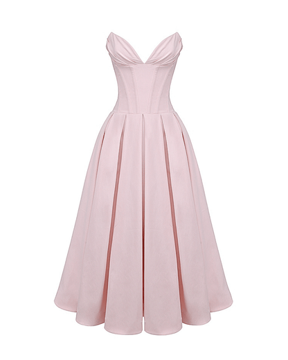Amalfi | Strapless Midi Dress - Lora Toronto