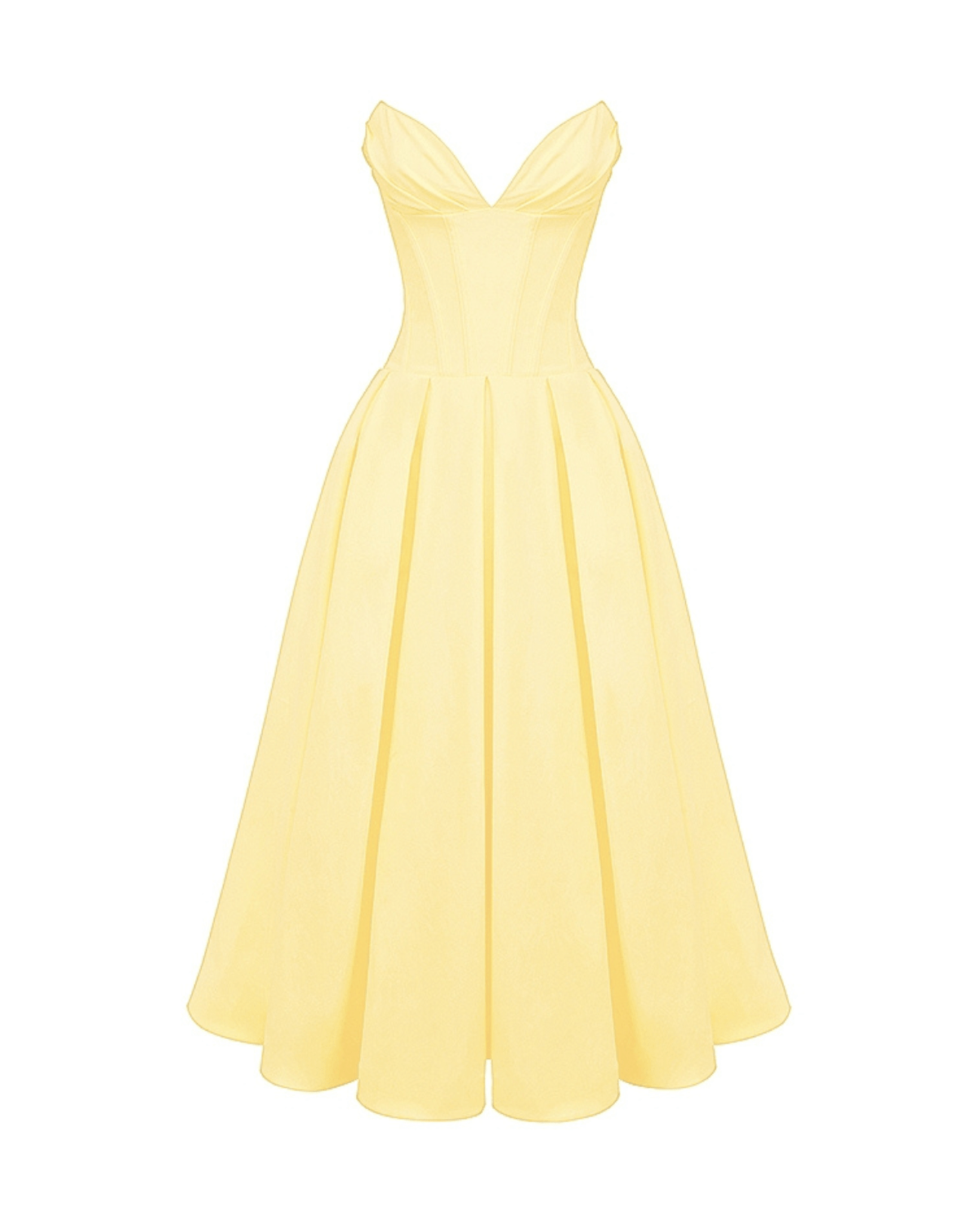 Amalfi | Strapless Midi Dress - Lora Toronto