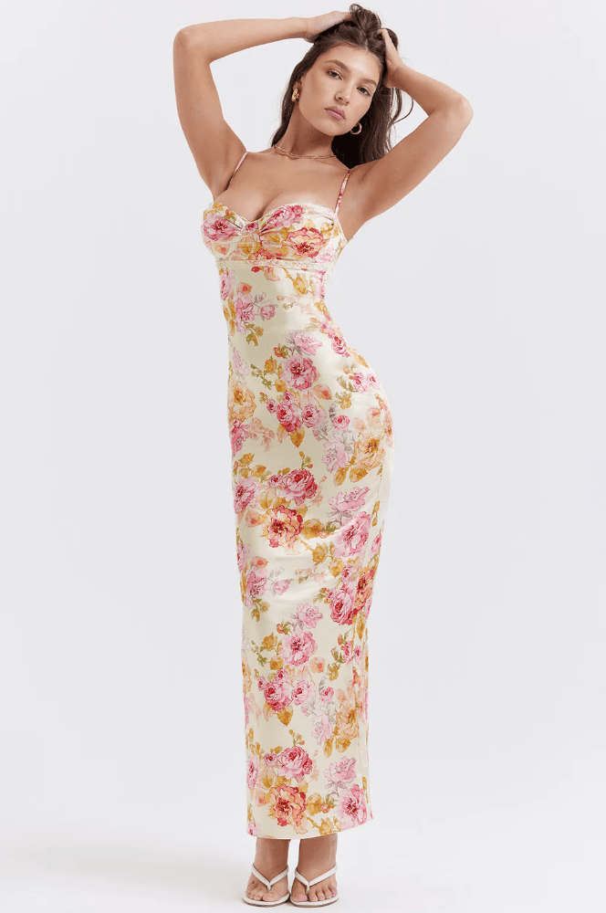 Amelia | Charming Floral Maxi Dress - Lora Toronto