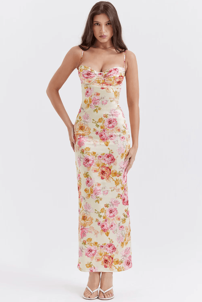 Amelia | Charming Floral Maxi Dress - Lora Toronto