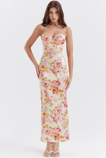 Amelia | Charming Floral Maxi Dress - Lora Toronto