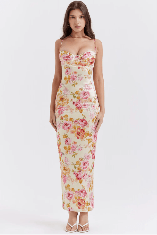 Amelia | Charming Floral Maxi Dress - Lora Toronto
