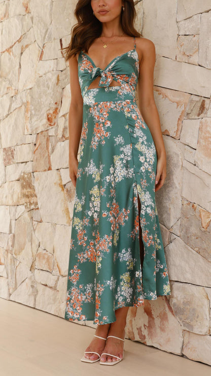 Aurora | Floral Midi Dress - Lora Toronto