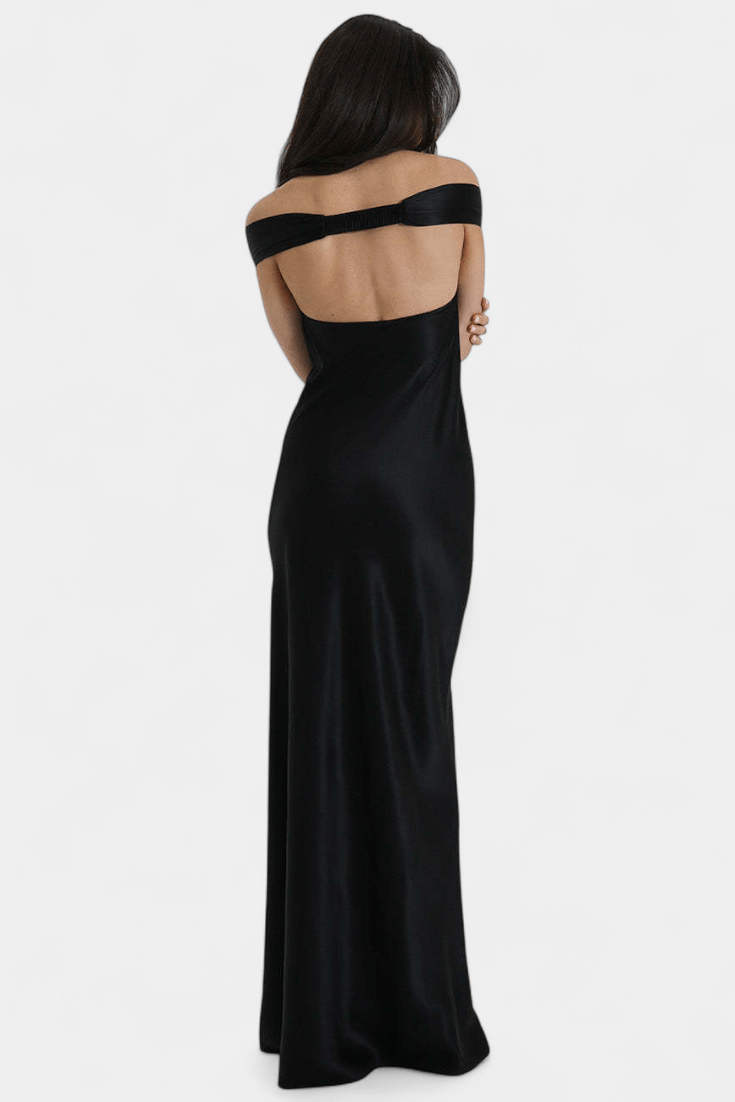 Blerina | Off - Shoulder Backless Fishtail Dress - Lora Toronto