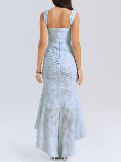 Cesca | Floral Burnout Corset Maxi Dress - Lora Toronto