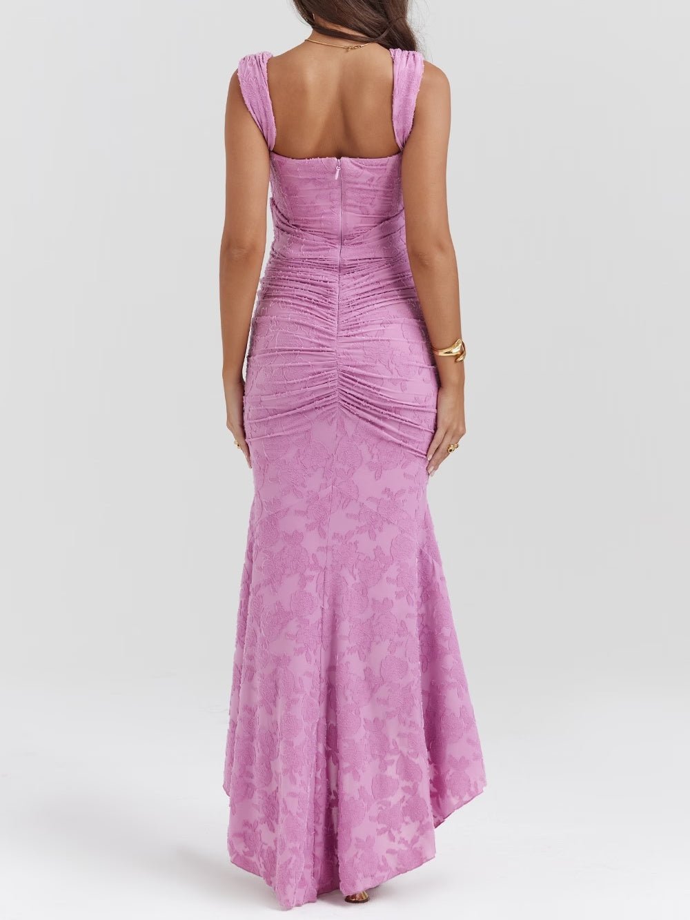 Cesca | Floral Burnout Corset Maxi Dress - Lora Toronto