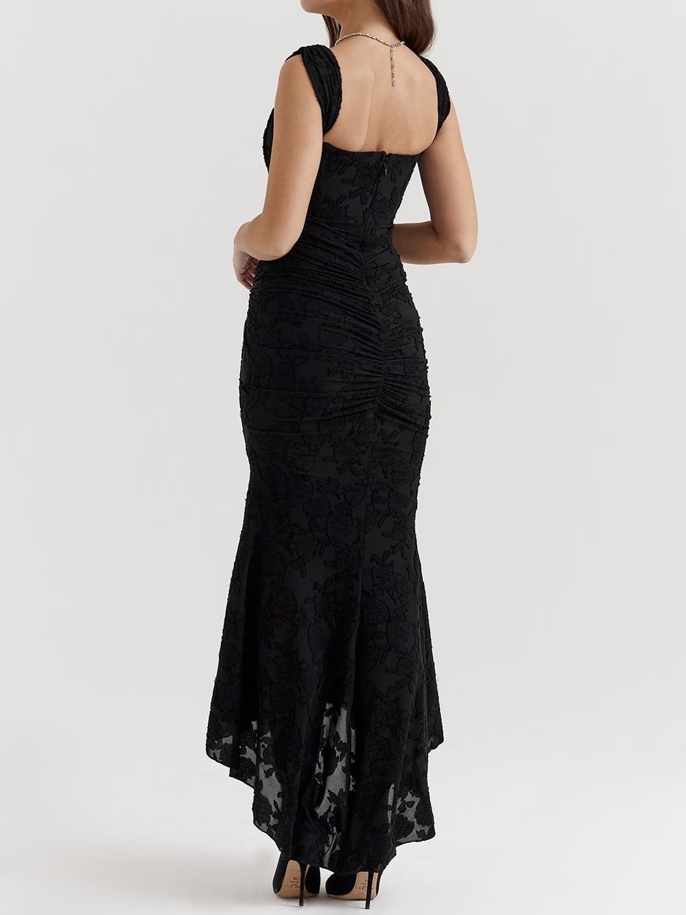 Cesca | Floral Burnout Corset Maxi Dress - Lora Toronto