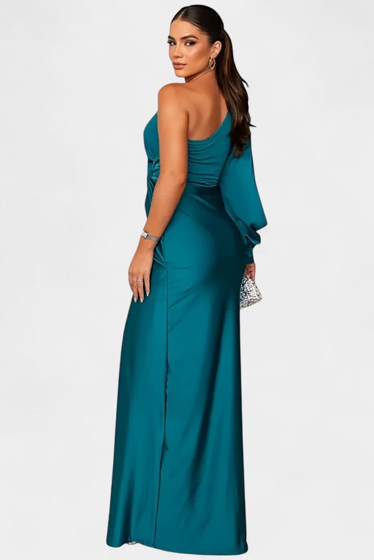Charlotte | Asymmetric Draped One - Shoulder Dress - Lora Toronto