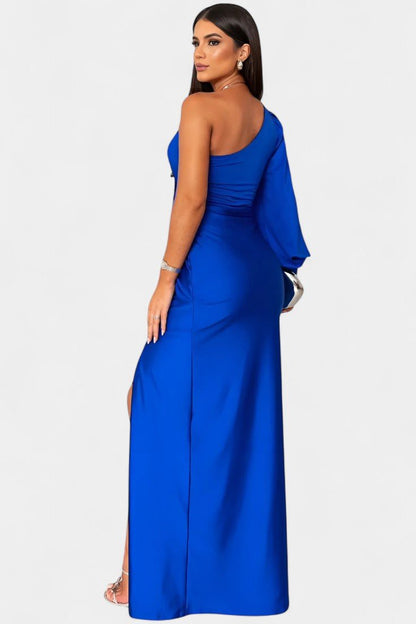 Charlotte | Asymmetric Draped One - Shoulder Dress - Lora Toronto
